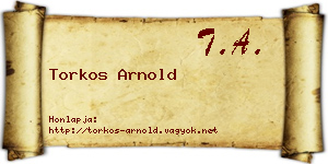 Torkos Arnold névjegykártya